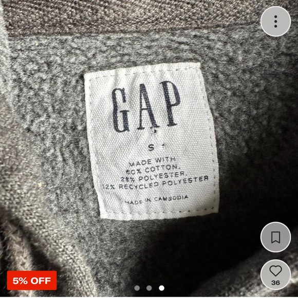 Gap Zip Up Hoodie - Picture 3 of 3